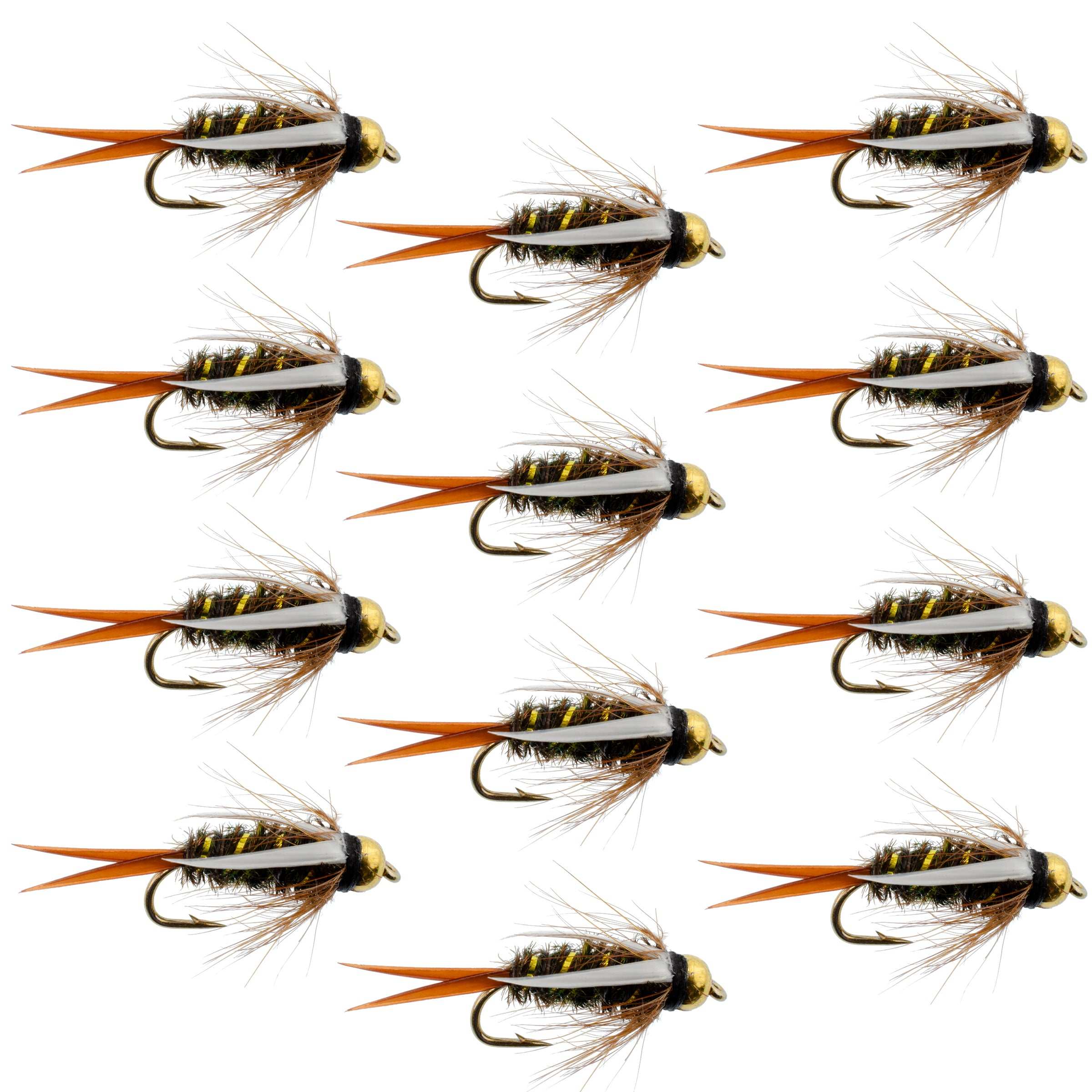 Barbless Bead Head Prince Nymph Flies - Wholesale Per Dozen Sizes 10-16