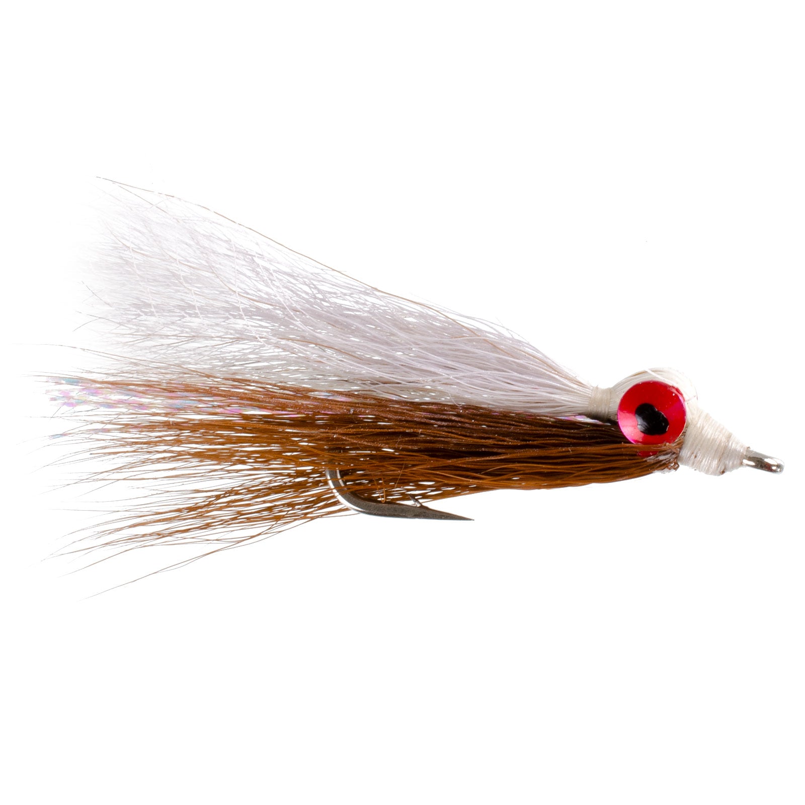 Clousers Deep Minnow Brown/White Freshwater Streamer Flies - Wholesale Per Dozen Size 4