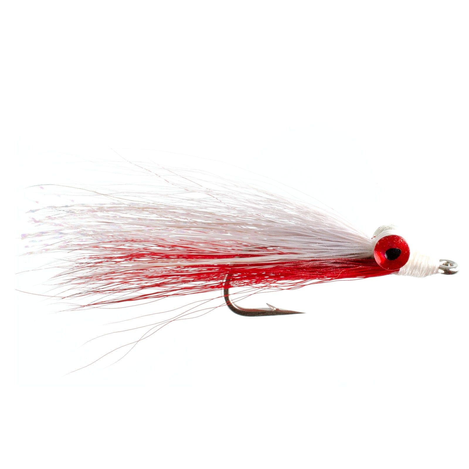 Clousers Deep Minnow Red/White Freshwater Streamer Flies - Wholesale Per Dozen Size 4