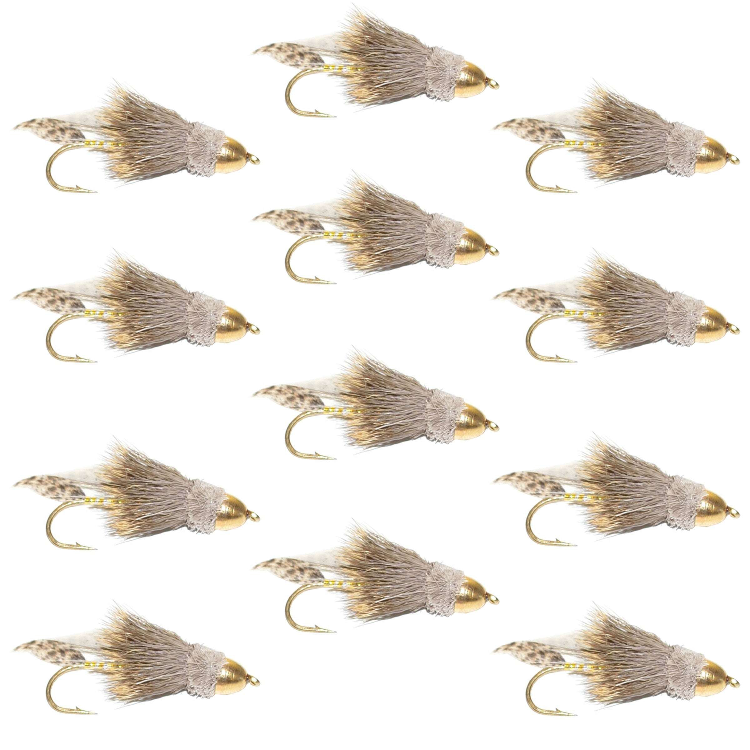 Cone Head Muddler Minnow Streamer Flies - Wholesale Per Dozen Sizes 2-8