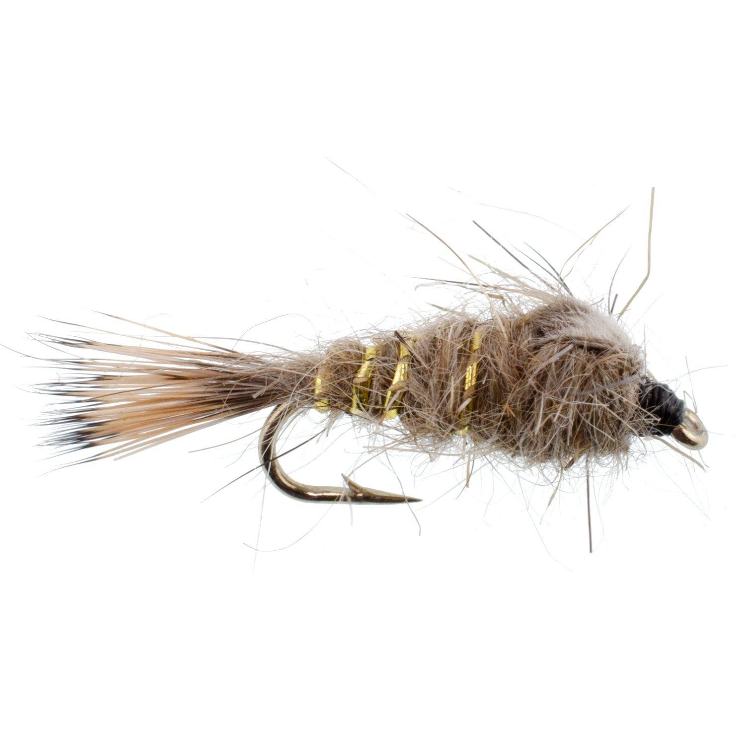 Weighted (No Bead) Hares Ear Nymph Flies - Wholesale Per Dozen Sizes 10-18