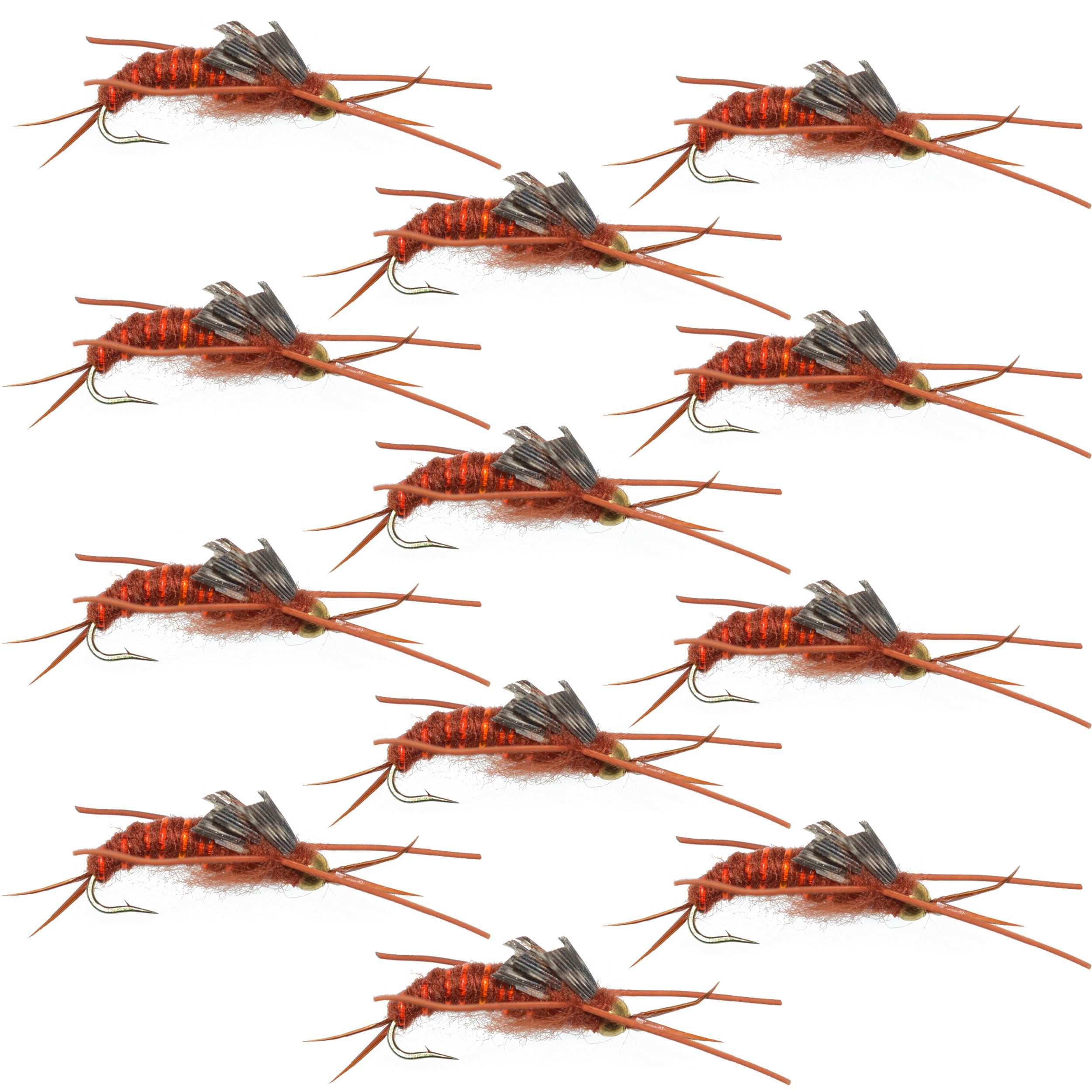 Bead Head Kaufmanns Rubber Legs Brown Stonefly Nymph Flies - Wholesale Per Dozen Sizes 6-12