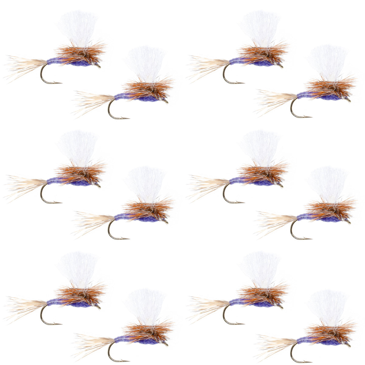 Purple Haze Parachute Dry Flies - Wholesale Per Dozen Sizes 12 - 20