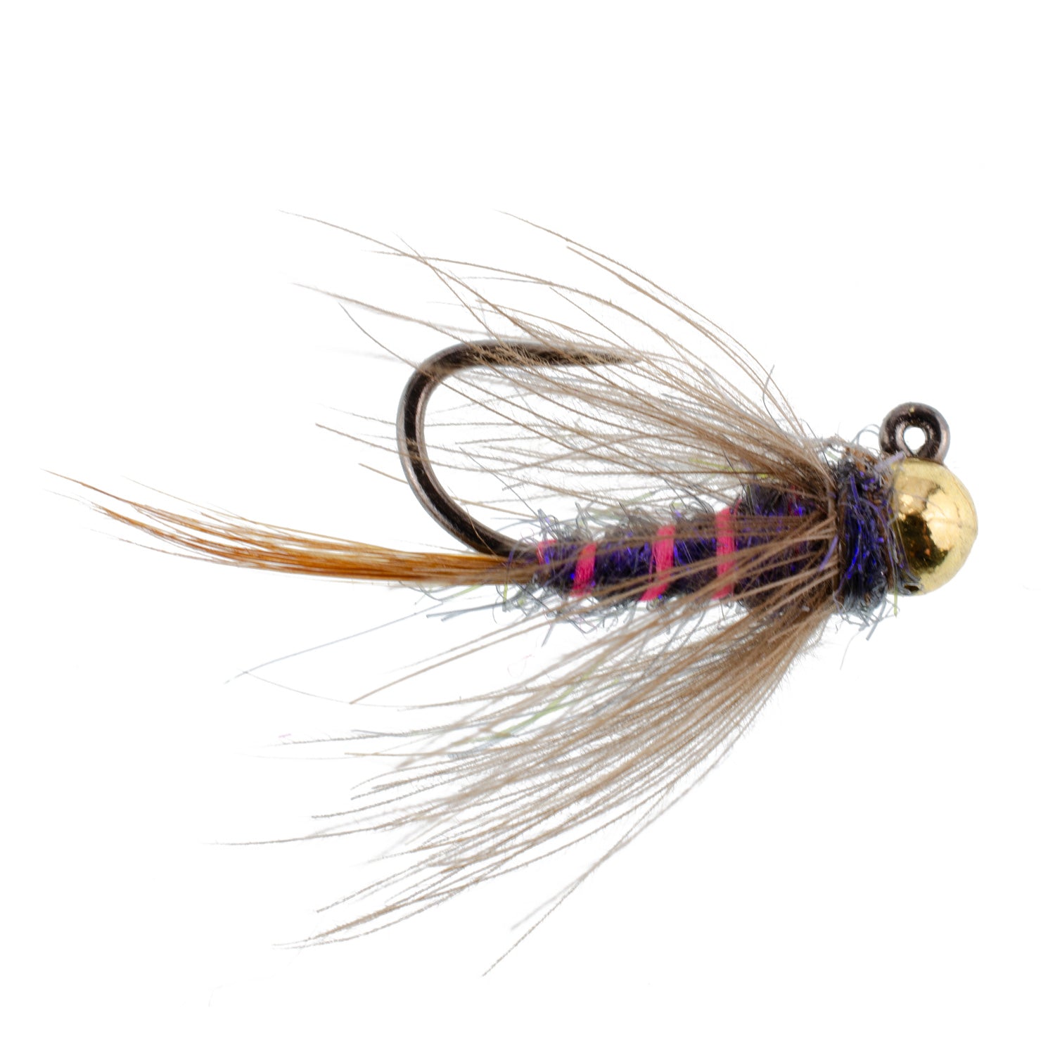 Tungsten Bead Head CDC Duracell Euro Jigged Tactical Flies - Wholesale Per Dozen Sizes 12-16