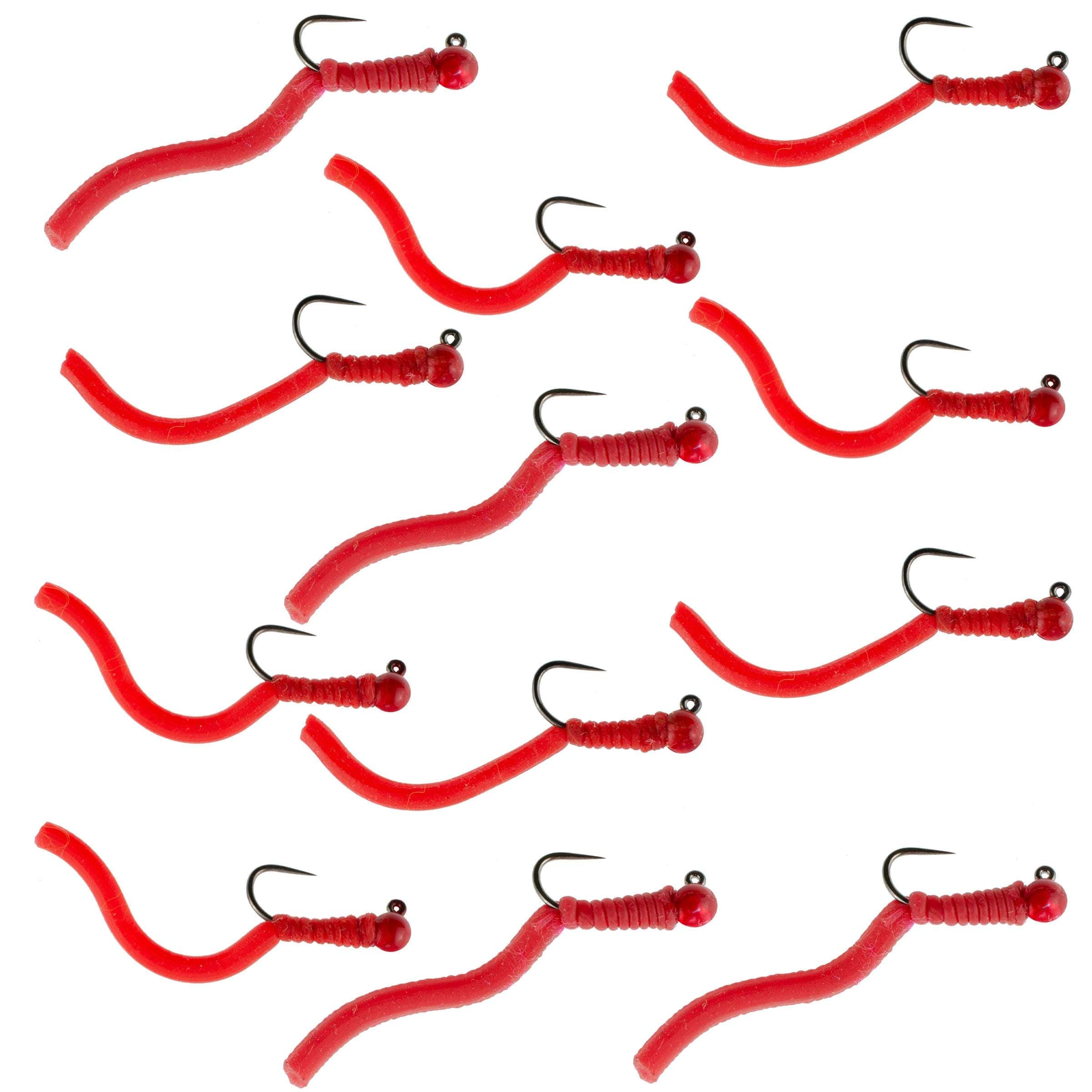 Tungsten Bead Head Squirminator Euro Jigged Tactical Flies - Wholesale Per Dozen Sizes 12-16