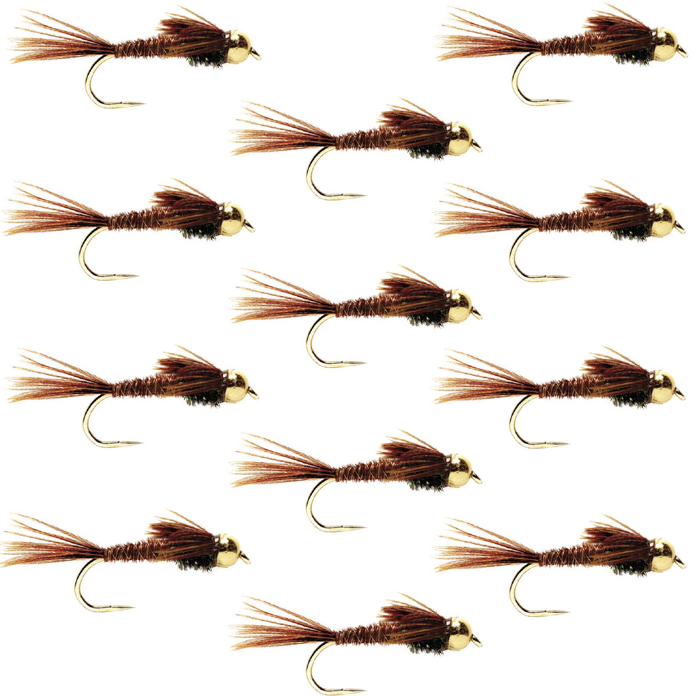 Barbless Bead Head Pheasant Tail Nymph Flies - Wholesale Per Dozen Sizes 10-16