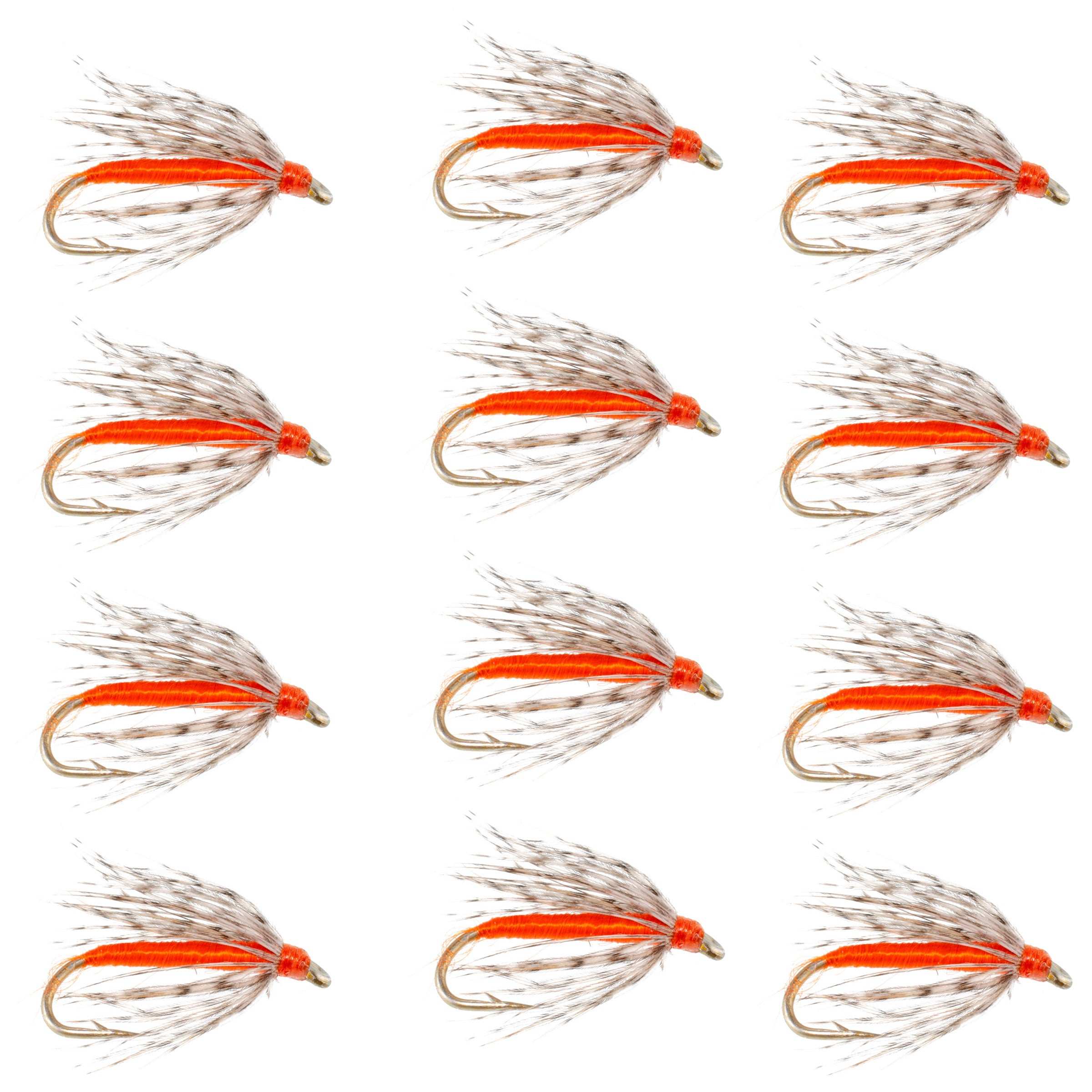 Soft Hackle Wet Flies in Partridge and Orange, sold wholesale by the dozen in sizes 12-16