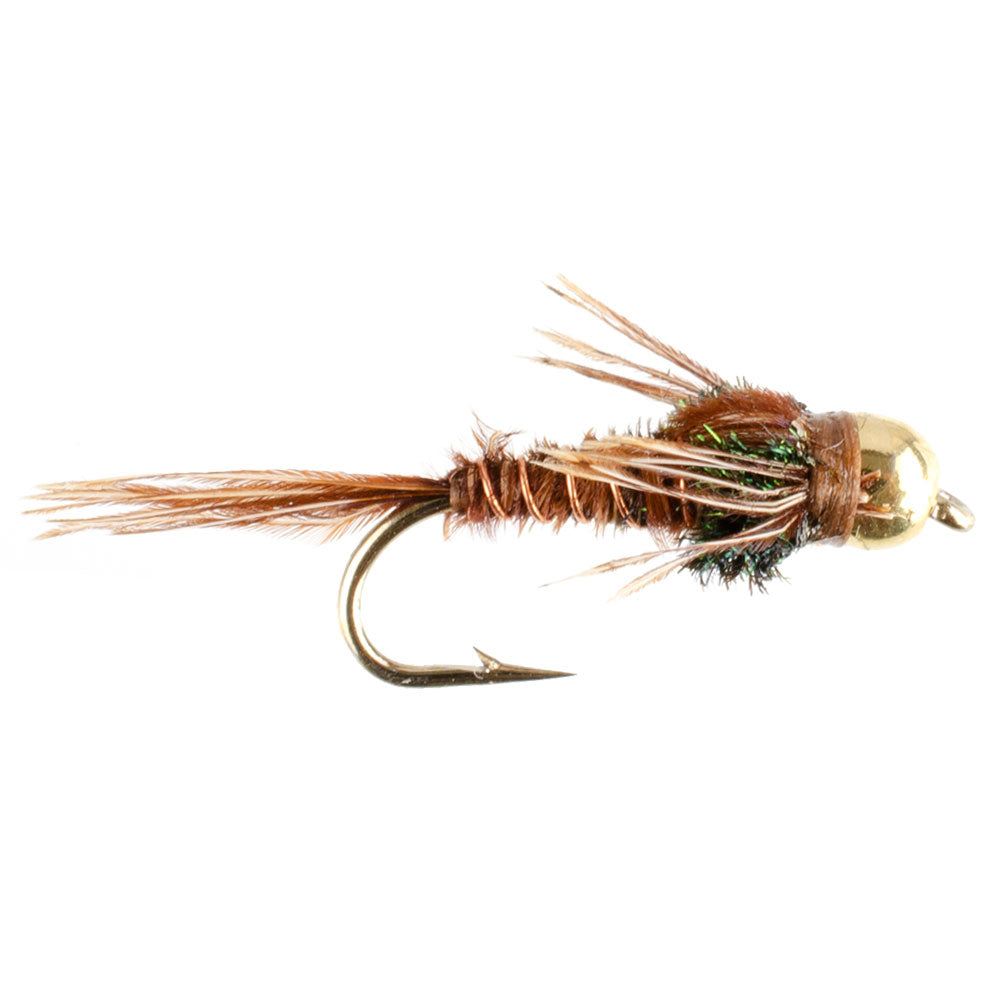 Tungsten Bead Head American Pheasant Tail Nymph Flies - Wholesale Per Dozen Sizes 10-18