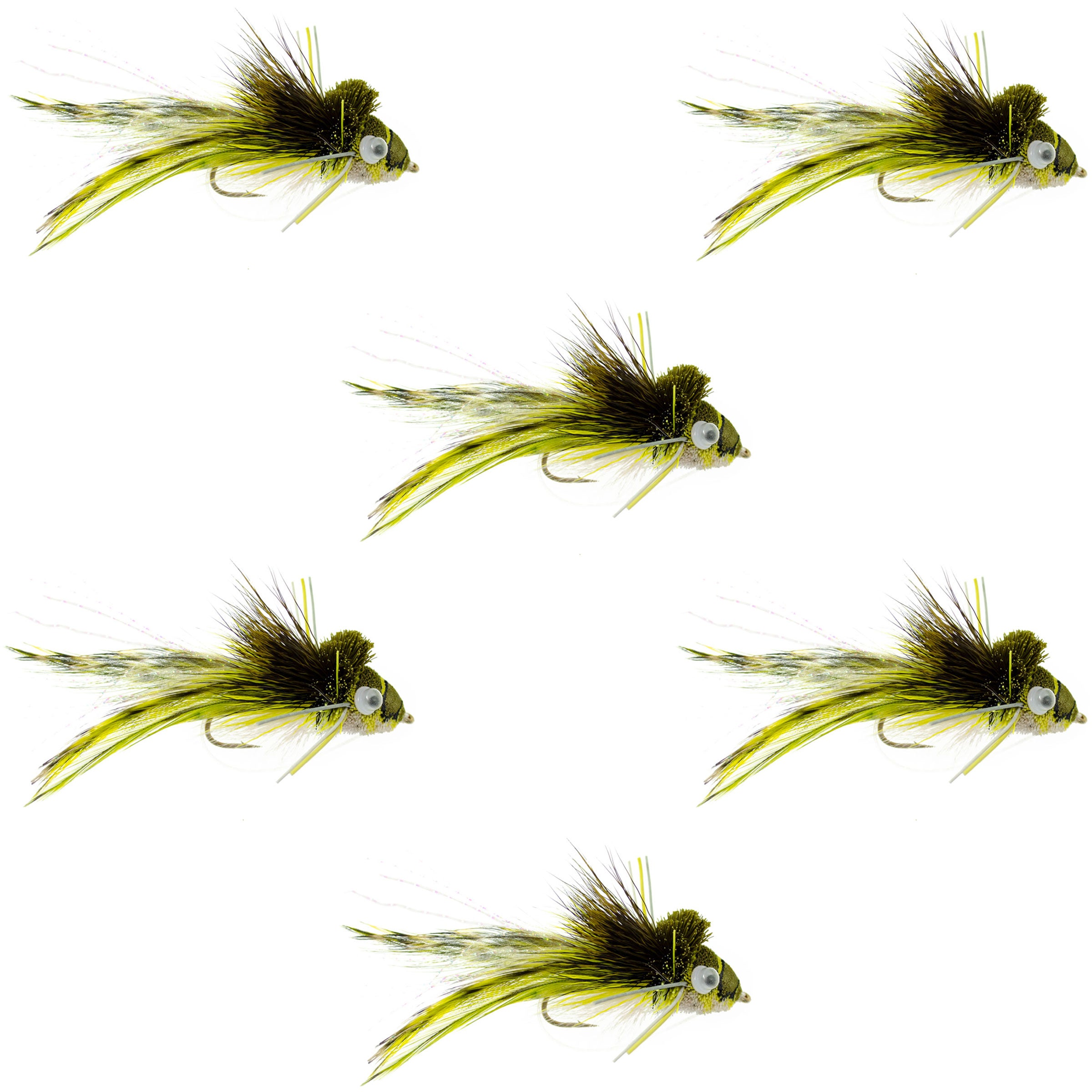 Swimming Frog Diver Bass Bug Hook Size 4 - Wholesale Bass Flies Per 1/2 Dozen (6 Flies)