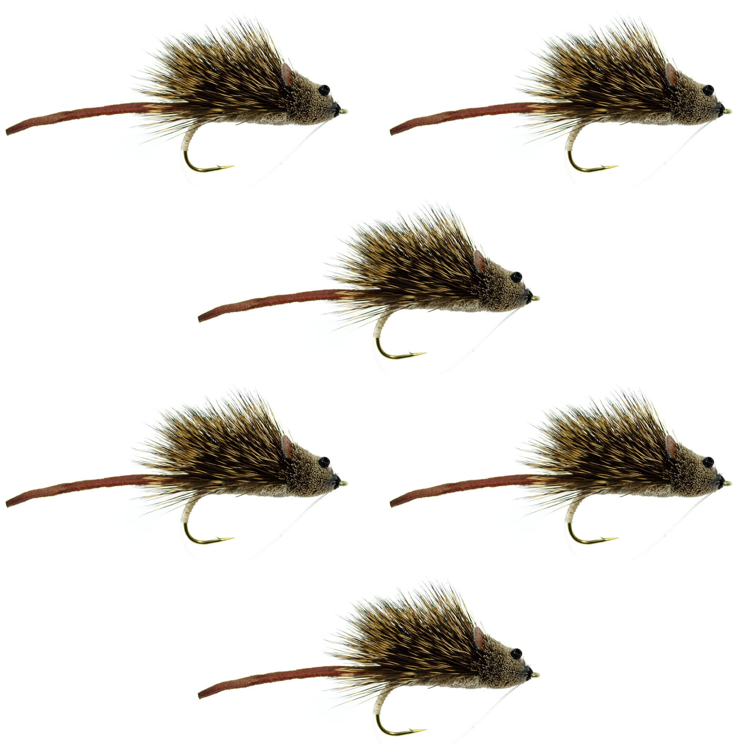 Scruffy Rat Bass Bug Hook Size 4 - Wholesale Bass Flies Per 1/2 Dozen (6 Flies)