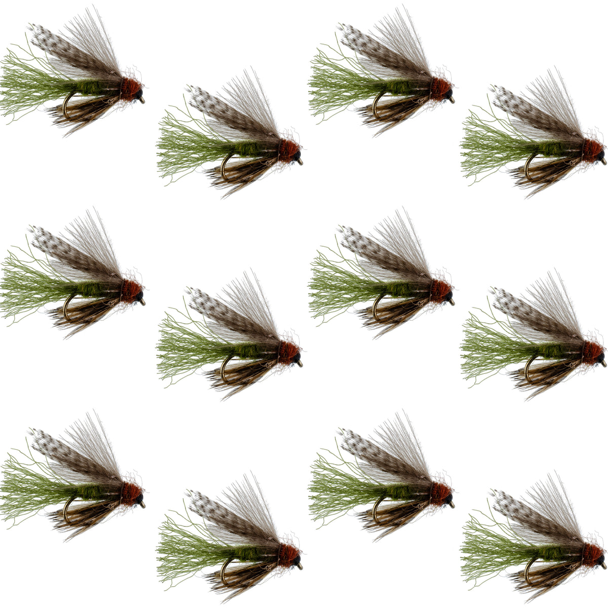 Olive CDC Caddis Emerger Flies - Wholesale Per Dozen Sizes 12-16