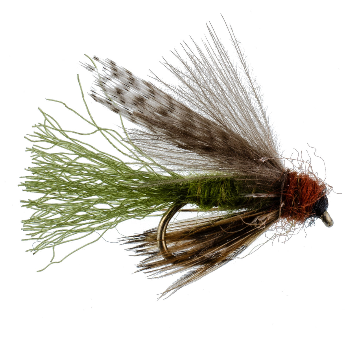 Olive CDC Caddis Emerger Flies - Wholesale Per Dozen Sizes 12-16