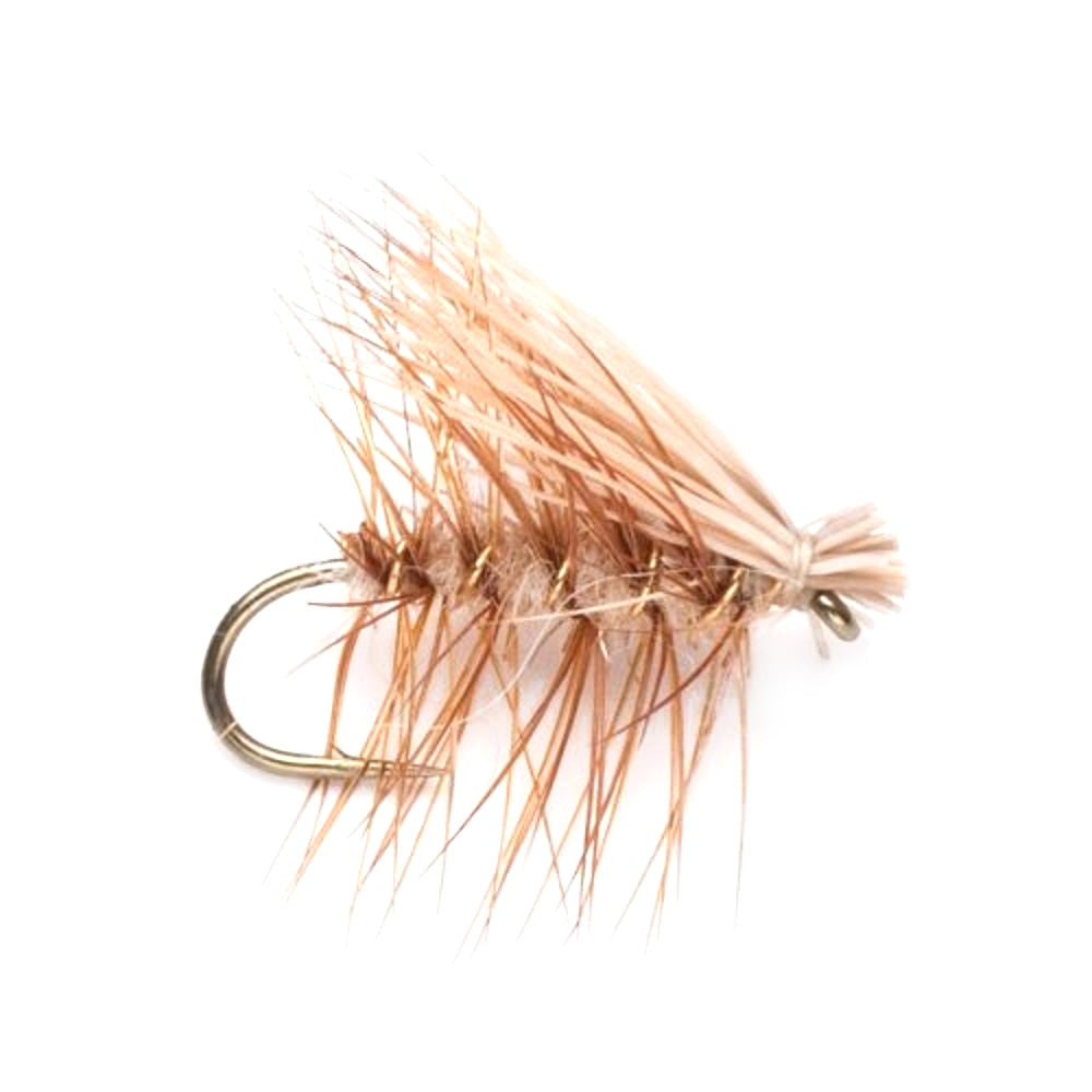 Elk Hair Caddis Tan Dry Flies - Wholesale Per Dozen Sizes 12-18