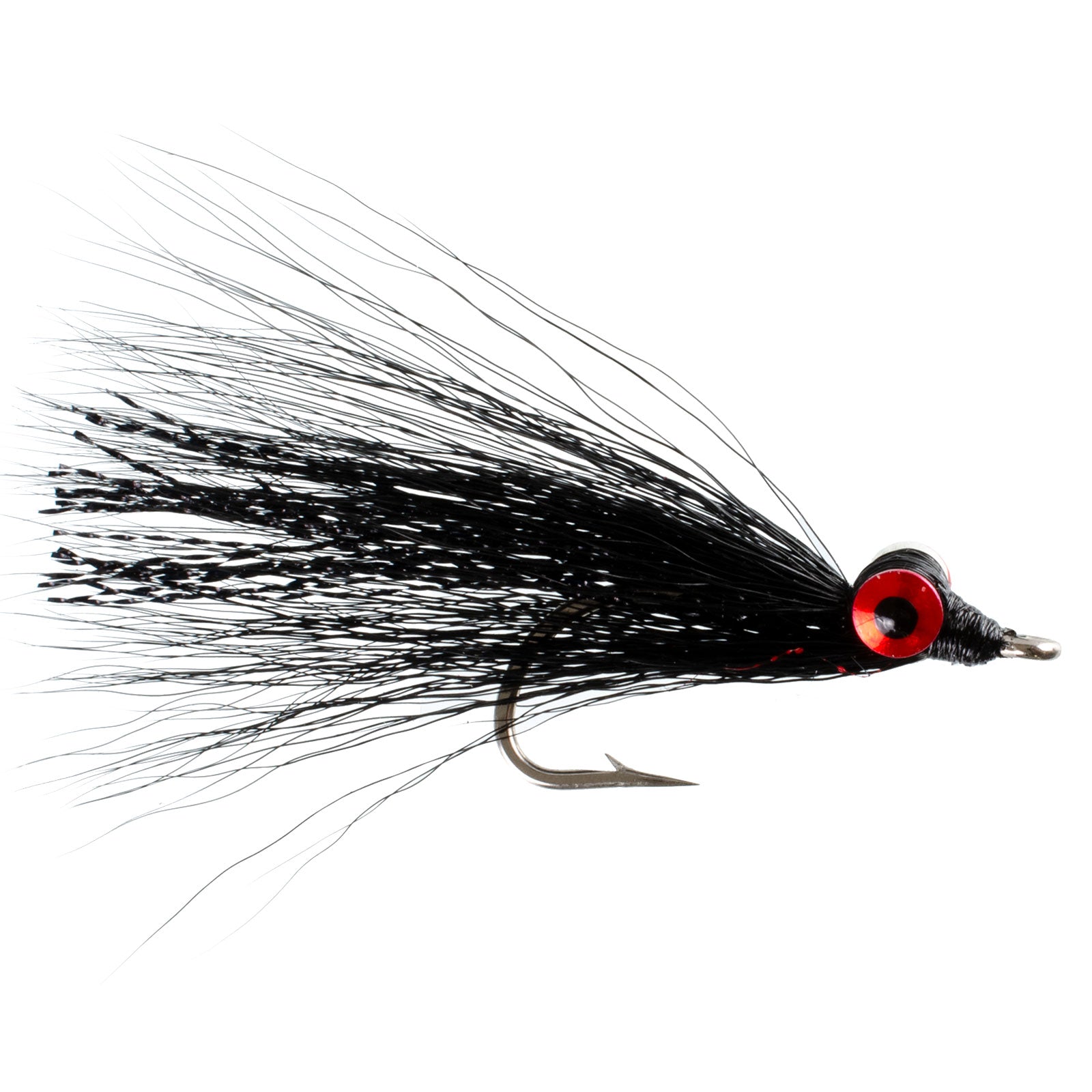 Clousers Deep Minnow Black Stainless Hook Saltwater Streamer Flies - Wholesale Per Dozen Size 1/0