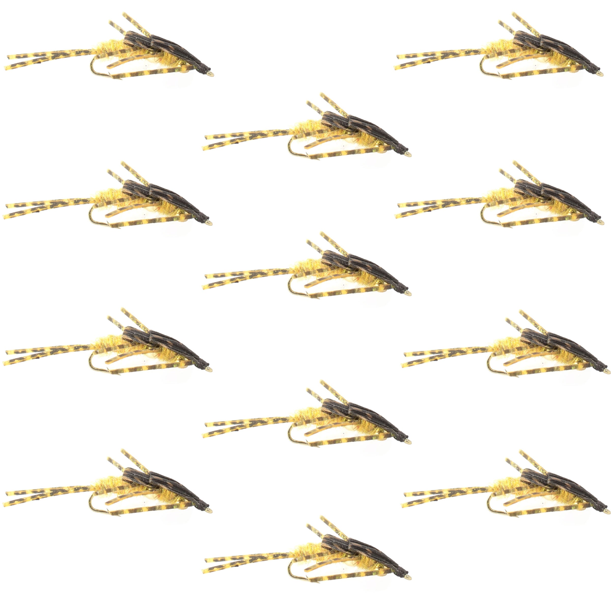 Double Bead Mikes Golden Stone Nymph Fly - Wholesale Per Dozen Sizes 8-14