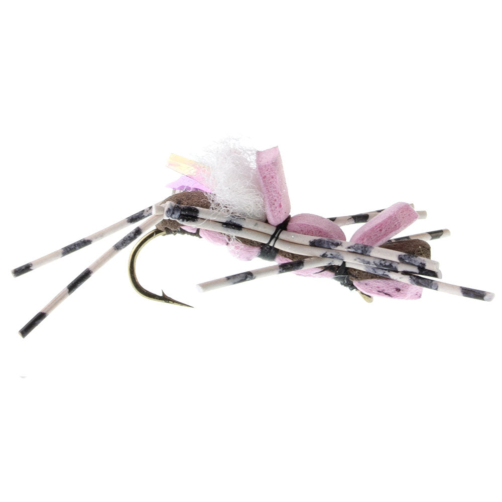 Fat Albert Pink Foam Hopper Flies - Wholesale Per Dozen Size 10