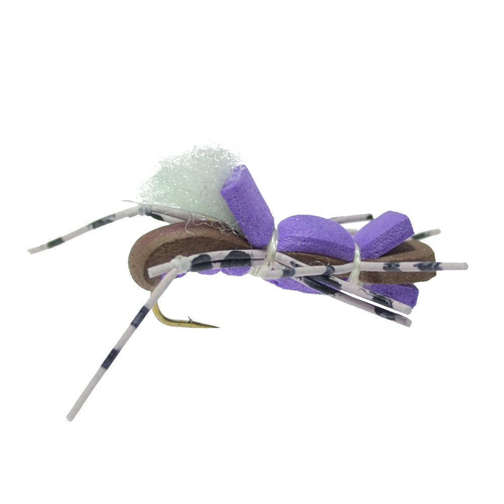 Fat Albert Purple Foam Hopper Flies - Wholesale Per Dozen Size 10