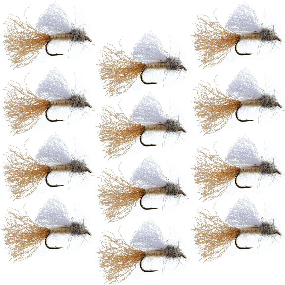 Tan Iris Caddis Emerger Flies - Wholesale Per Dozen Sizes 14-16