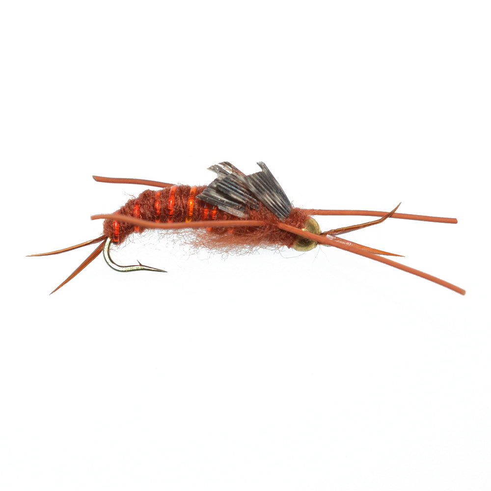 Bead Head Kaufmanns Rubber Legs Brown Stonefly Nymph Flies - Wholesale Per Dozen Sizes 6-12