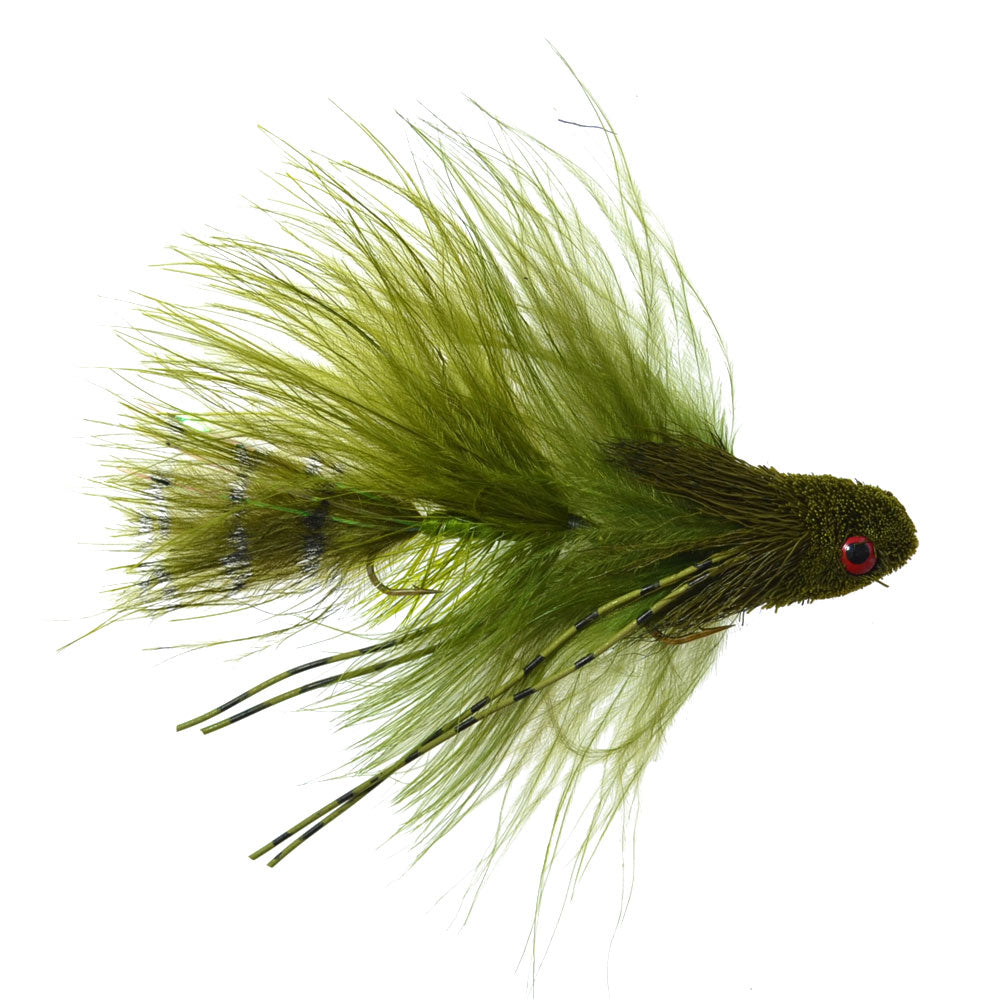 Mini Sex Dungeon Olive Articulated Streamer Flies - Wholesale Per 1/2 Dozen (6 Flies) Size 6