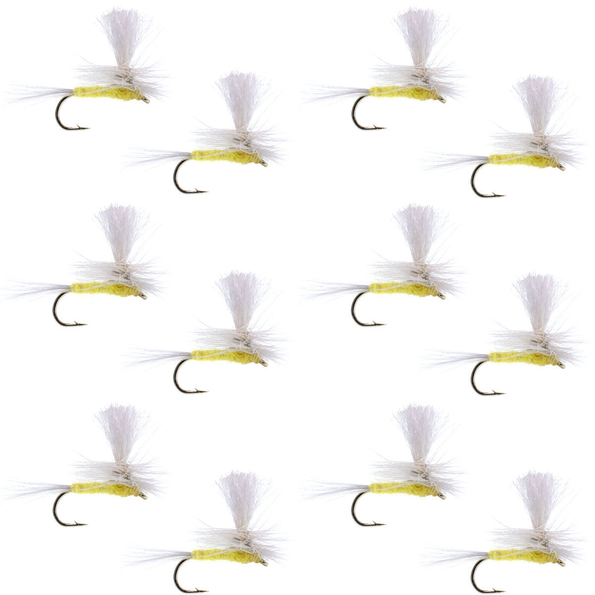 Pale Morning Dun Parachute PMD Dry Flies - Wholesale Per Dozen Sizes 14-18