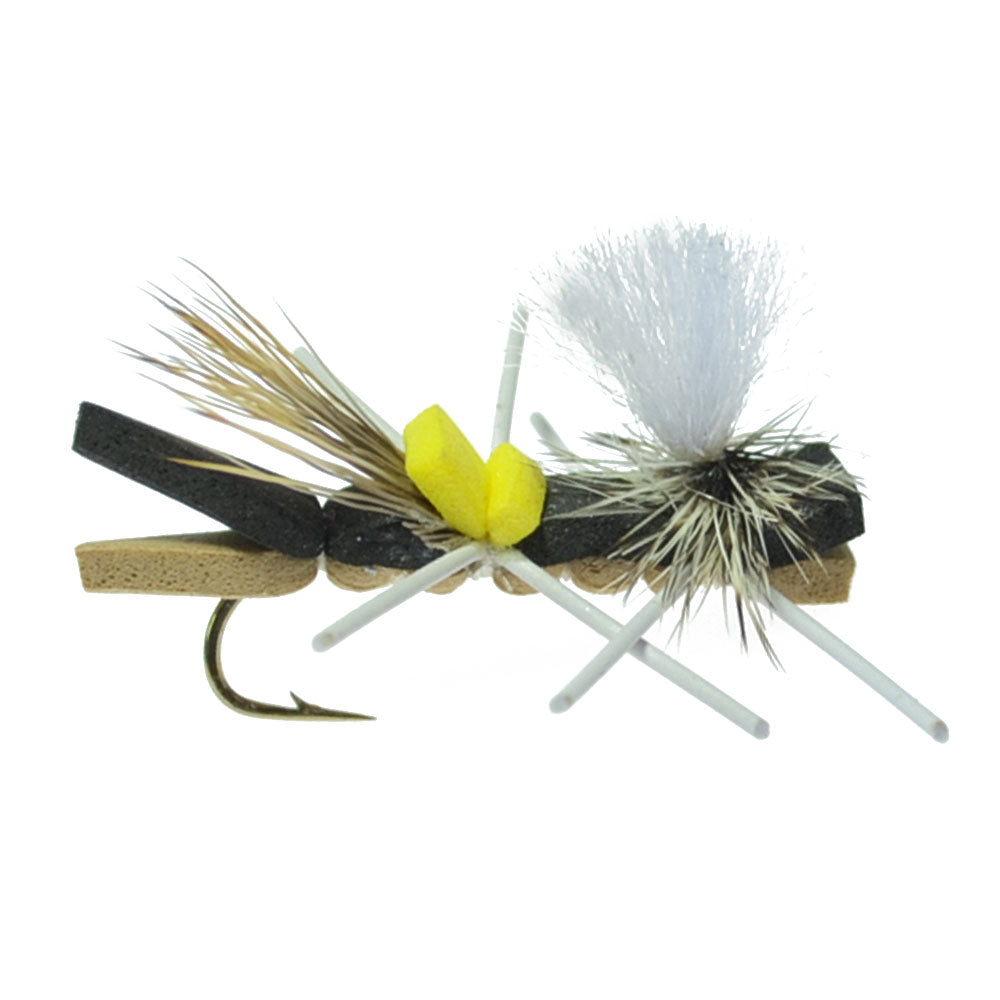 Parachute Chernobyl Ant Tan Foam Hopper Flies - Wholesale Per Dozen Size 10