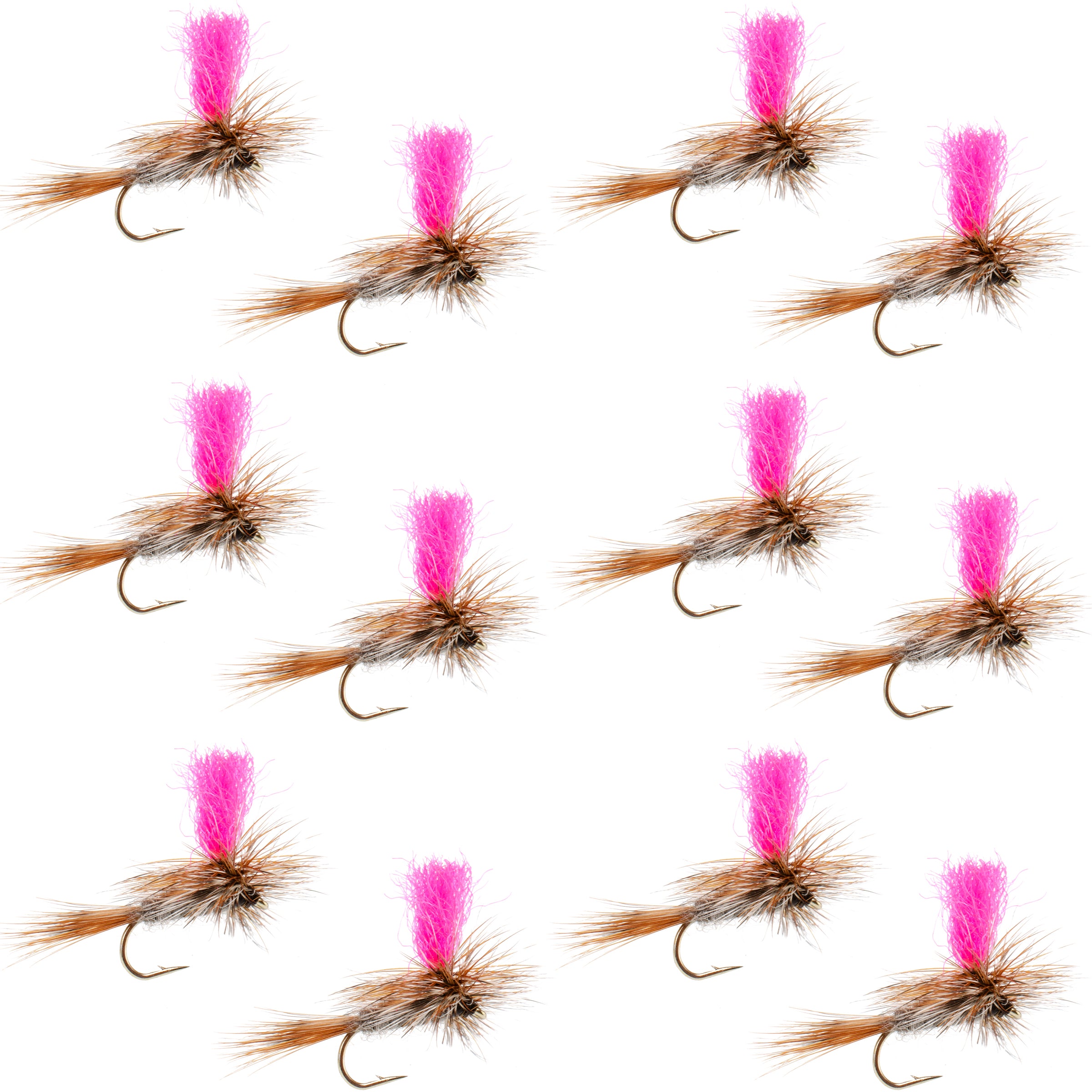 Adams Parachute Hi Viz Dry Flies - Wholesale Per Dozen Sizes 10-18