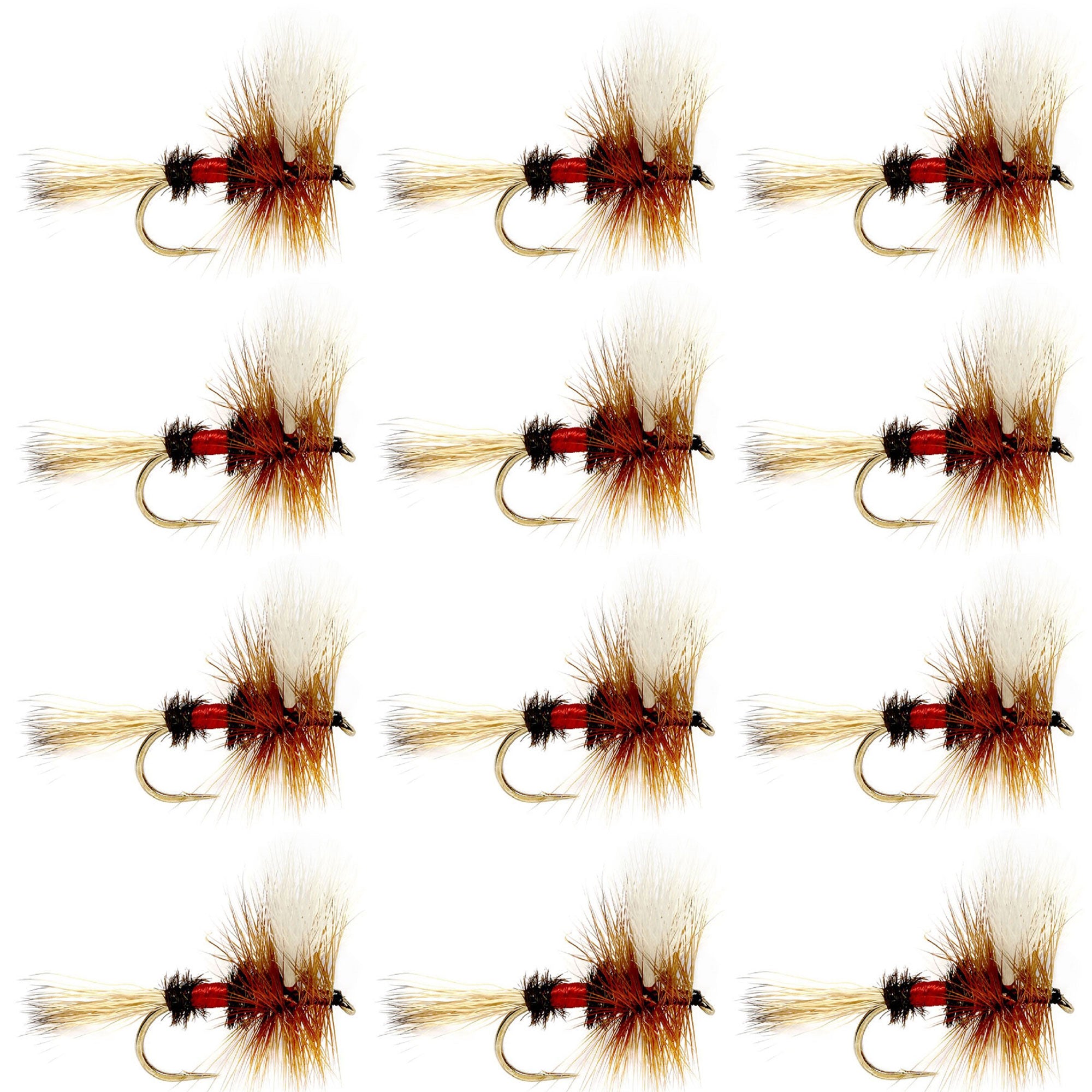 Barbless Royal Wulff Dry Flies - Wholesale Per Dozen Sizes 8-16