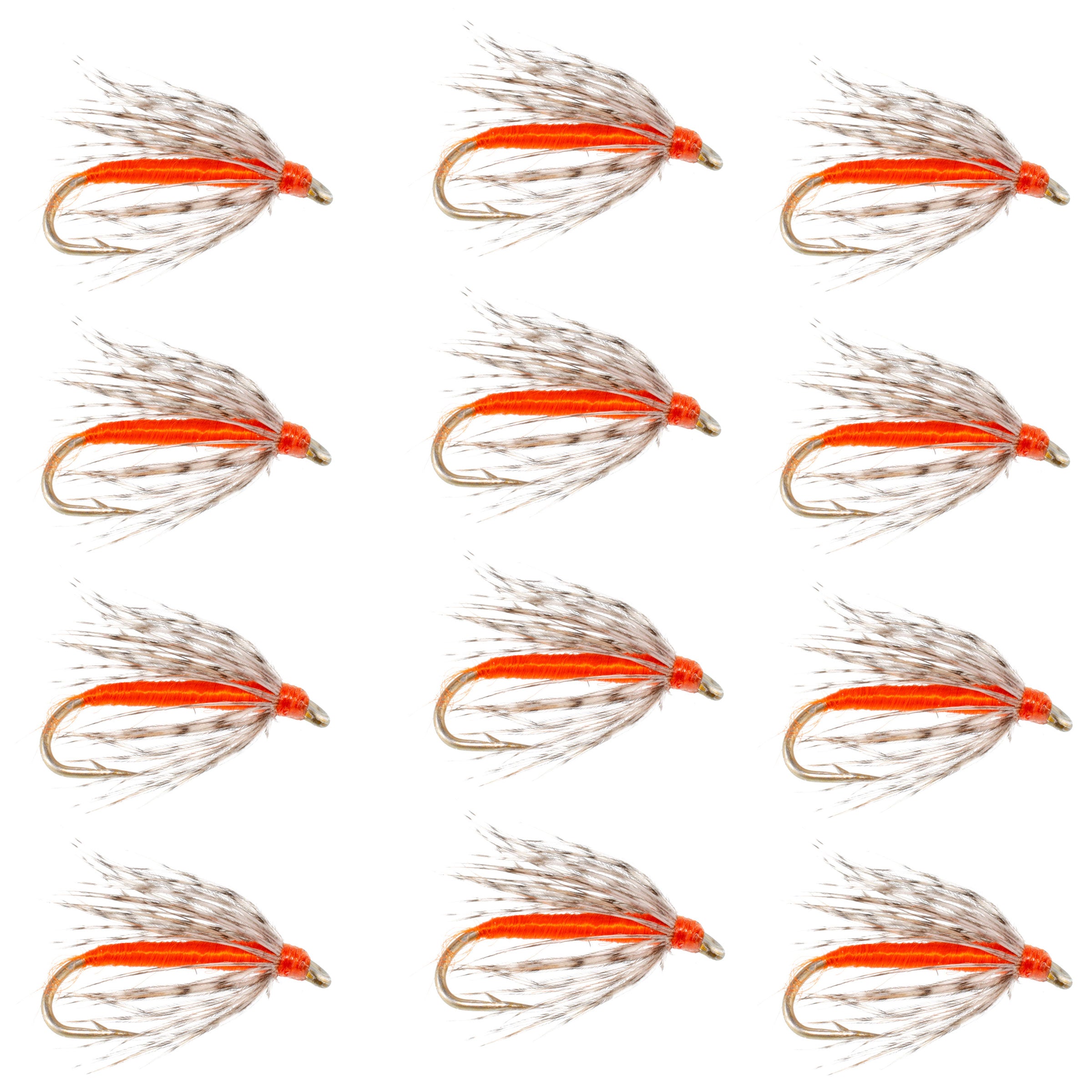 Soft Hackle Wet Flies - Partridge and Orange Fly - Wholesale Per Dozen Sizes 12-16