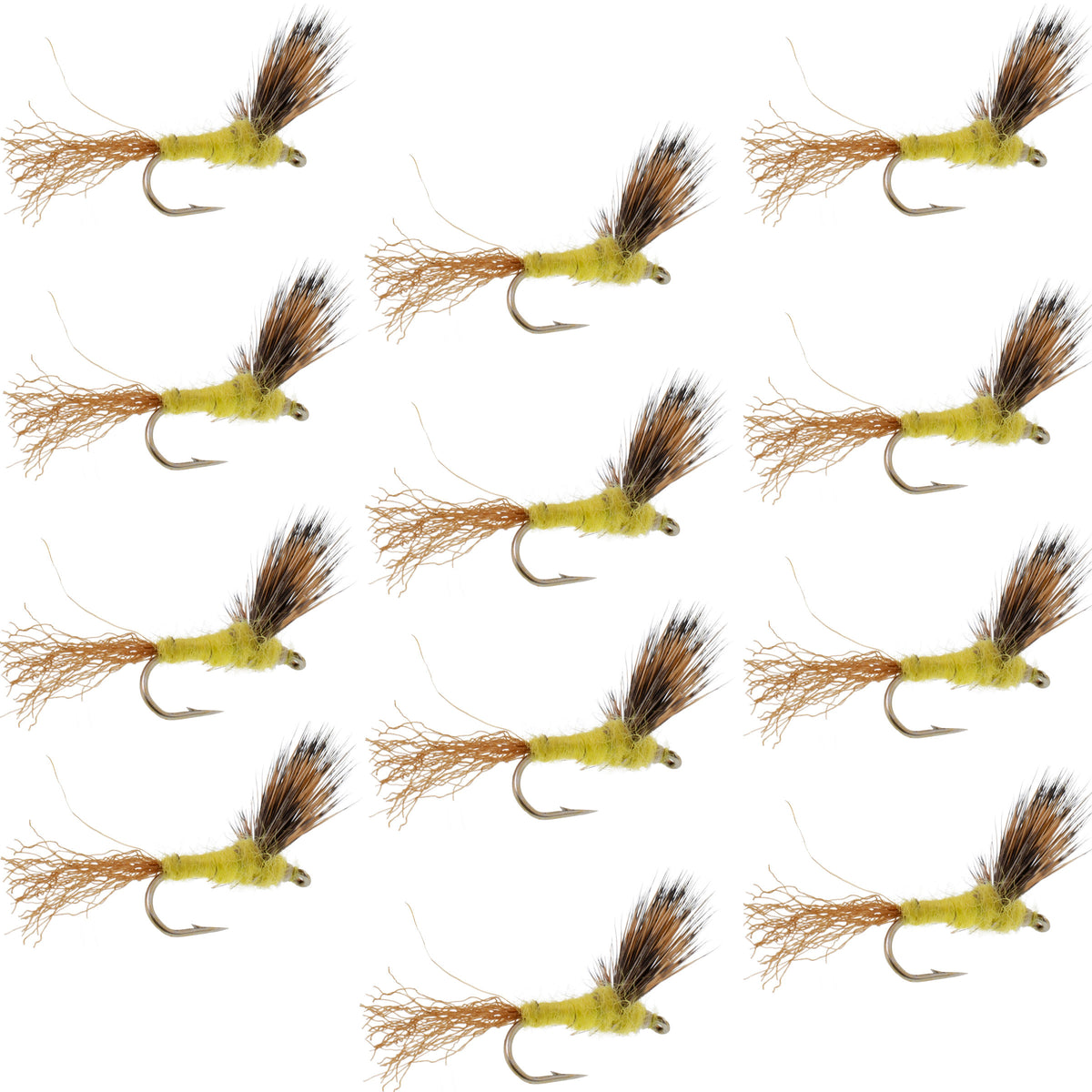 Sparkle Dun Pale Morning Dun Yellow  PMD Dry Flies - Wholesale Per Dozen Sizes 14-18