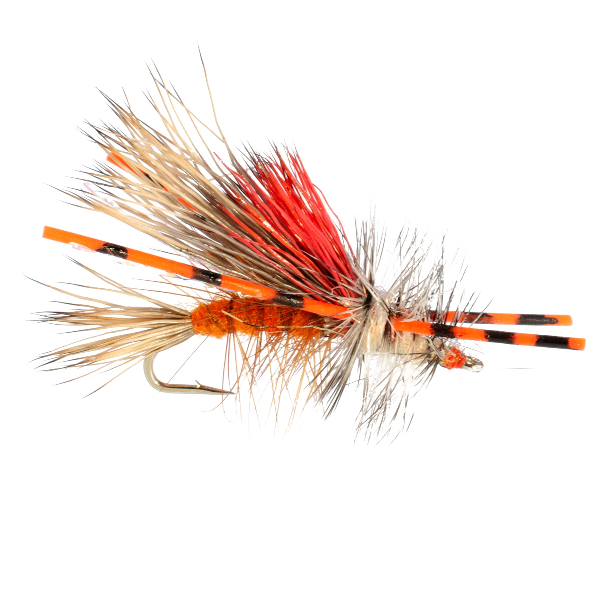 Crystal Stimulator Orange Dry Flies - Wholesale Per Dozen Sizes 8-16