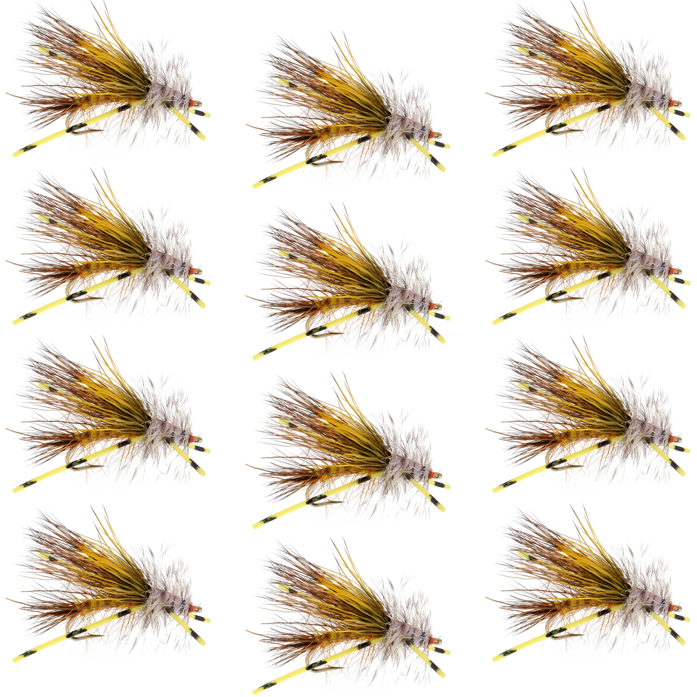 Crystal Stimulator Yellow Dry Flies - Wholesale Per Dozen Sizes 8-16