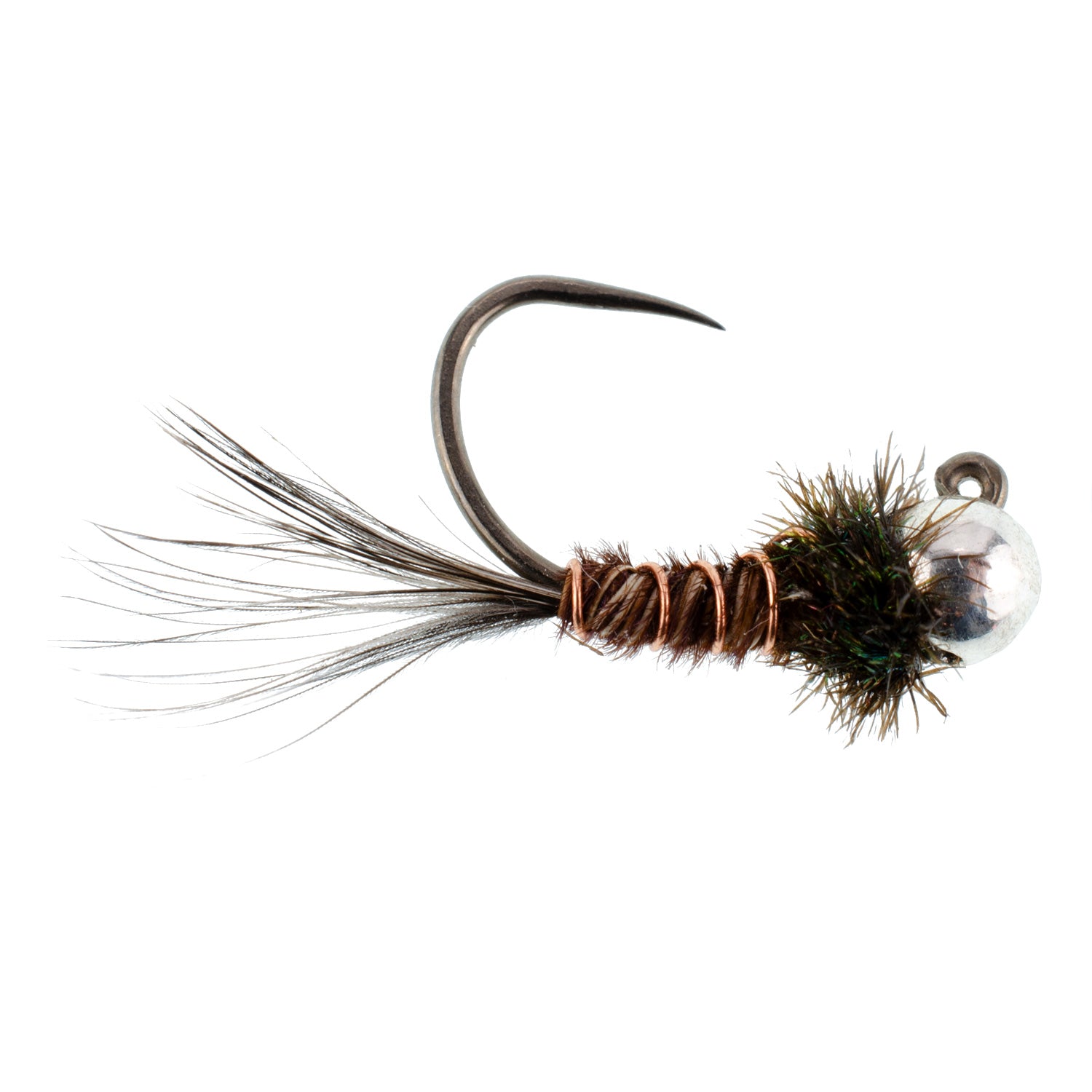 Tungsten Bead Head Pheasant Tail Euro Jigged Tactical Flies - Wholesale Per Dozen Sizes 14, 16