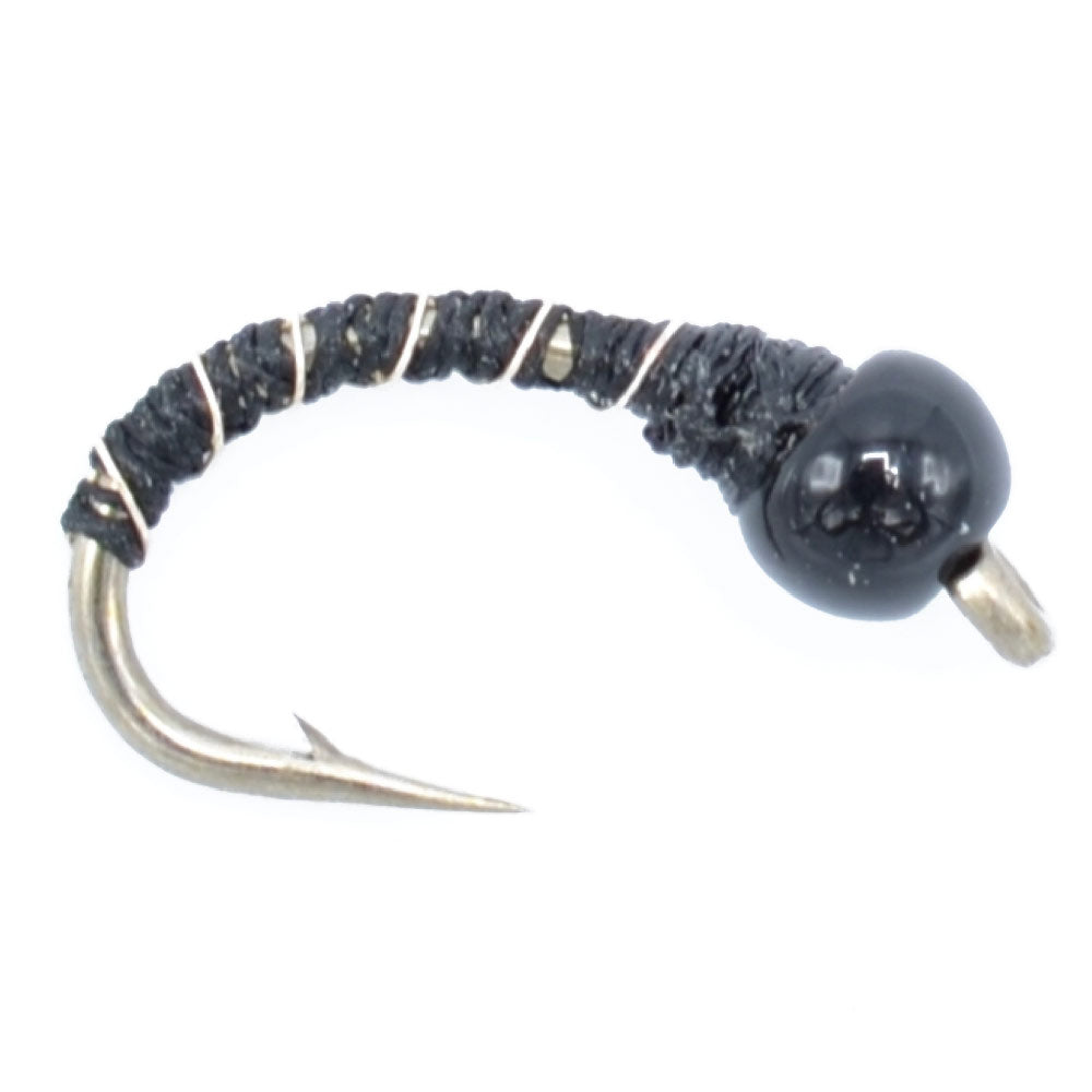 Black Zebra Midge Nymph Flies - Wholesale Per Dozen Sizes 14-24